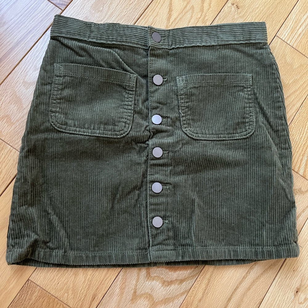 Green corduroy skirt size 12